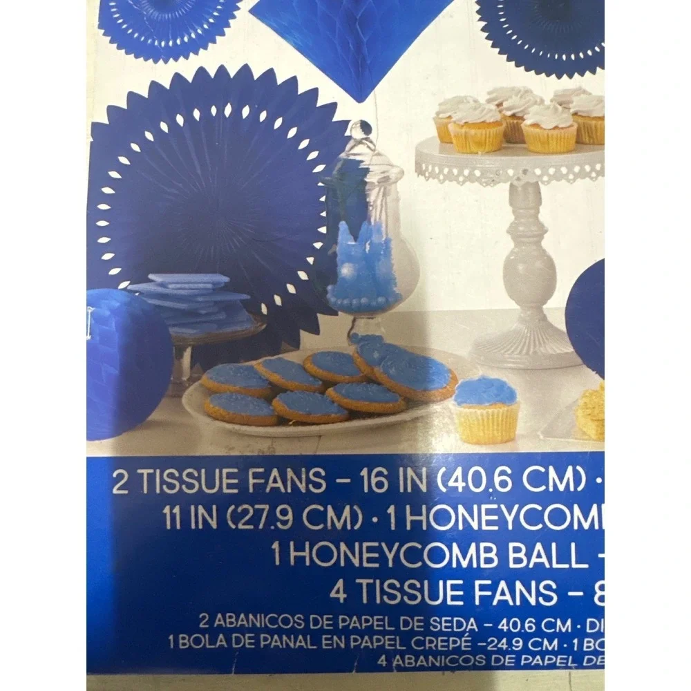 Amscan Royal Blue Paper Decorating Kit 9 Piece Party Supplies 243645.105